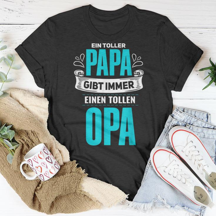 Herren Cooles Werdender Opa Spruch Für Papas Und Opas T-Shirt Lustige Geschenke