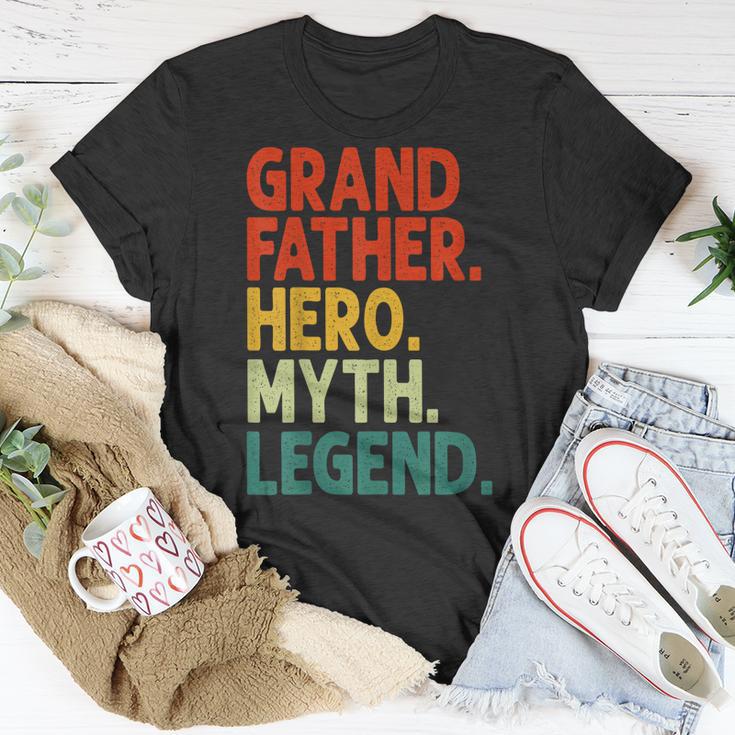 Herren Großvater Hero Myth Legend Retro Vintage Lustiger Opa T-Shirt Lustige Geschenke