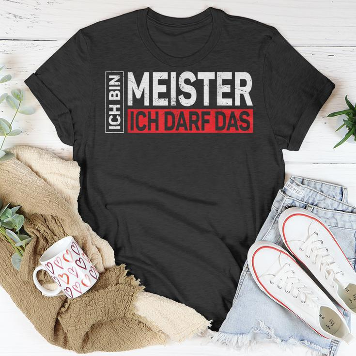Herren Ich Bin Meister Ich Darf Das Meisterprüfung Geschenk T-Shirt Lustige Geschenke