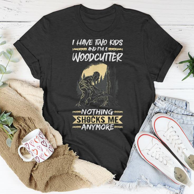Herren Logger Holzfäller I Have Two And Im A Woodcutter T-Shirt Lustige Geschenke