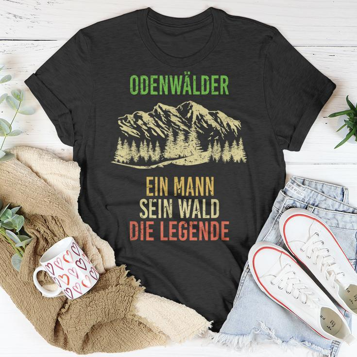 Herren Odenwälder Ein Mann Sein Wald Die Legende T-Shirt Lustige Geschenke