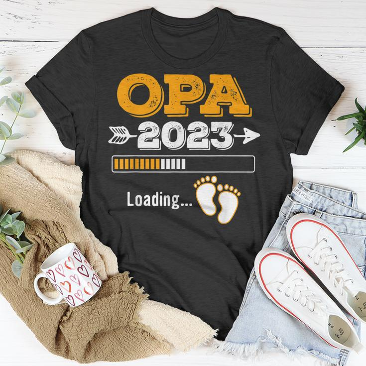 Herren Opa 2023 Loading T-Shirt, Werdender Opa Nachwuchs Lustig Lustige Geschenke