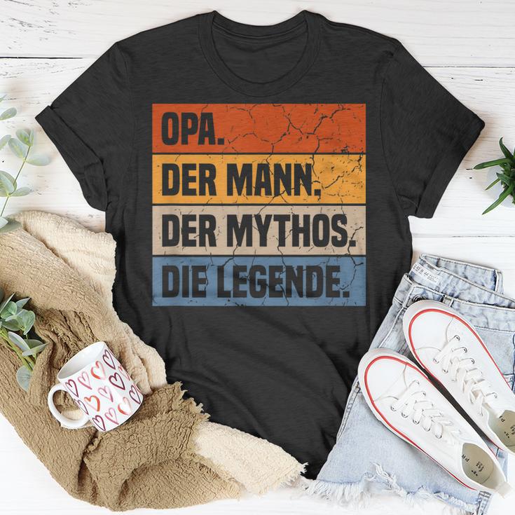 Herren Opa Der Mann Der Mythos Die Legende Großvater Geschenk T-Shirt Lustige Geschenke