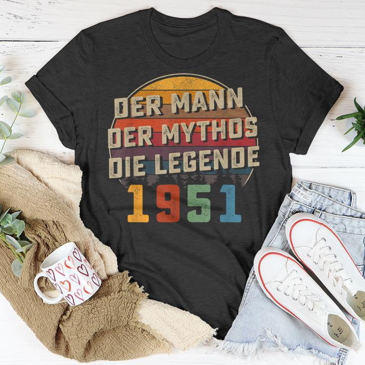 Herren Vintage Der Mann Mythos Die Legende 1951 72 Geburtstag T-Shirt Lustige Geschenke