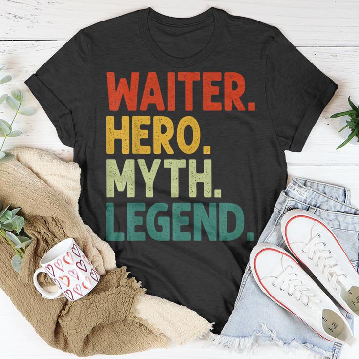 Herren Waiter Hero Myth Legend Retro Vintage Kellner T-Shirt Lustige Geschenke