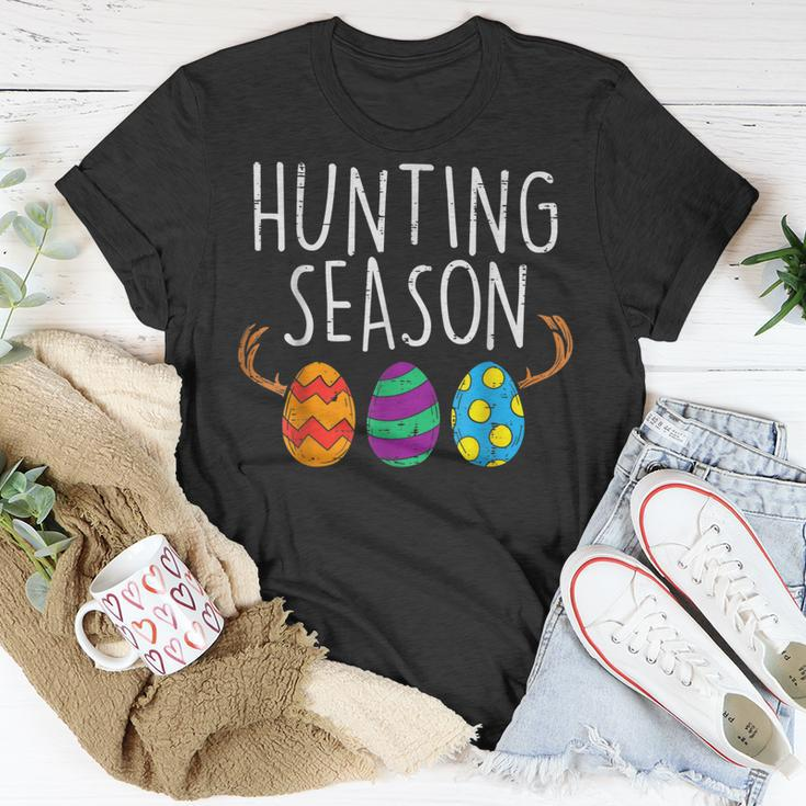 Hunting Season Eggs Deer Funny Easter Day Egg Hunt Hunter Unisex T-Shirt Unique Gifts