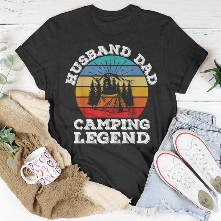 Husband Dad Camping Legend T-Shirt Lustige Geschenke