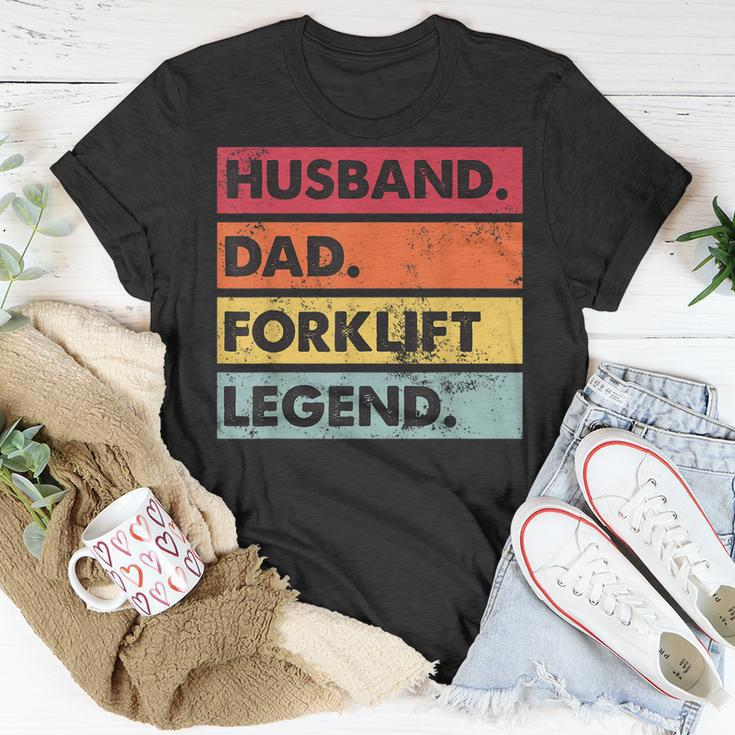Husband Dad Forklift Driver Forklift Operator Mens T-shirt Funny Gifts
