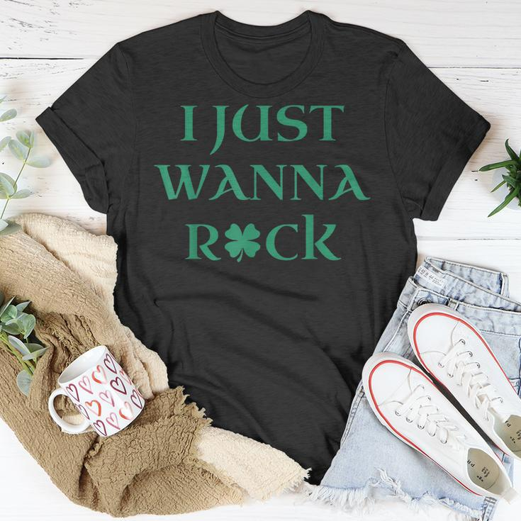 I Just Wanna Rock Shamrock Unisex T-Shirt Unique Gifts