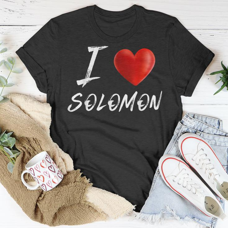 I Love Heart Solomon Family NameUnisex T-Shirt Funny Gifts