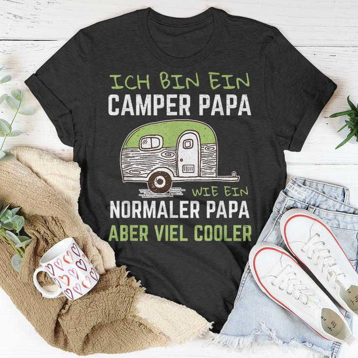 Ich Bin Ein Camper Papa Wie Ein Normaler Aber Viel Cooler T-Shirt Lustige Geschenke