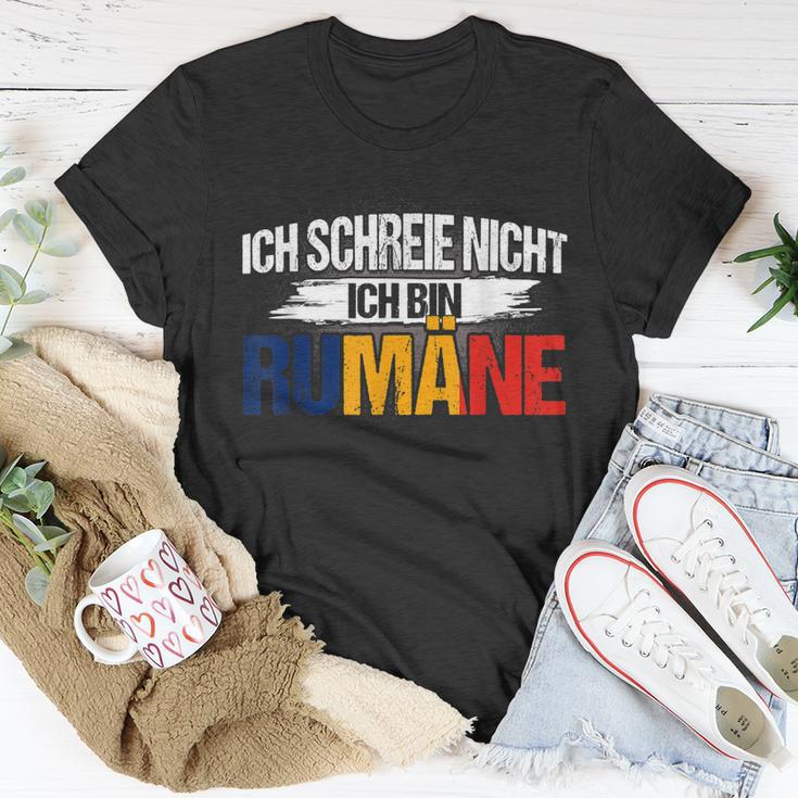 Ich Schreie Nicht Ich Bin Rumäne Rumänien Rumänisch T-Shirt Lustige Geschenke