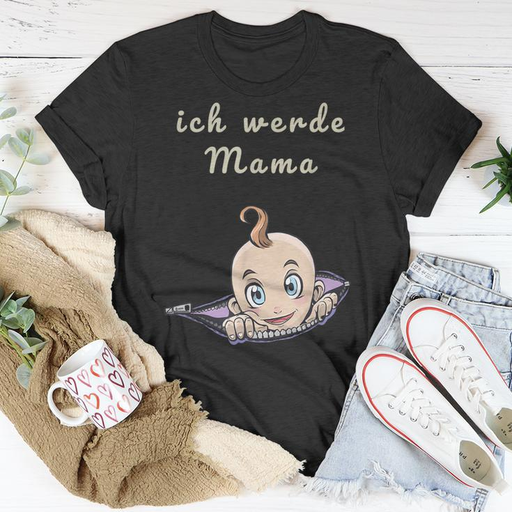 Ich Werde Mama Schwangerschaft Ich Bin Schwanger T-Shirt Lustige Geschenke