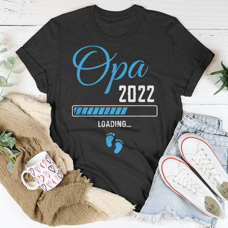Ich Werde Opa 2022 Loading T-Shirt, Schwangerschaftsverkündung Lustige Geschenke