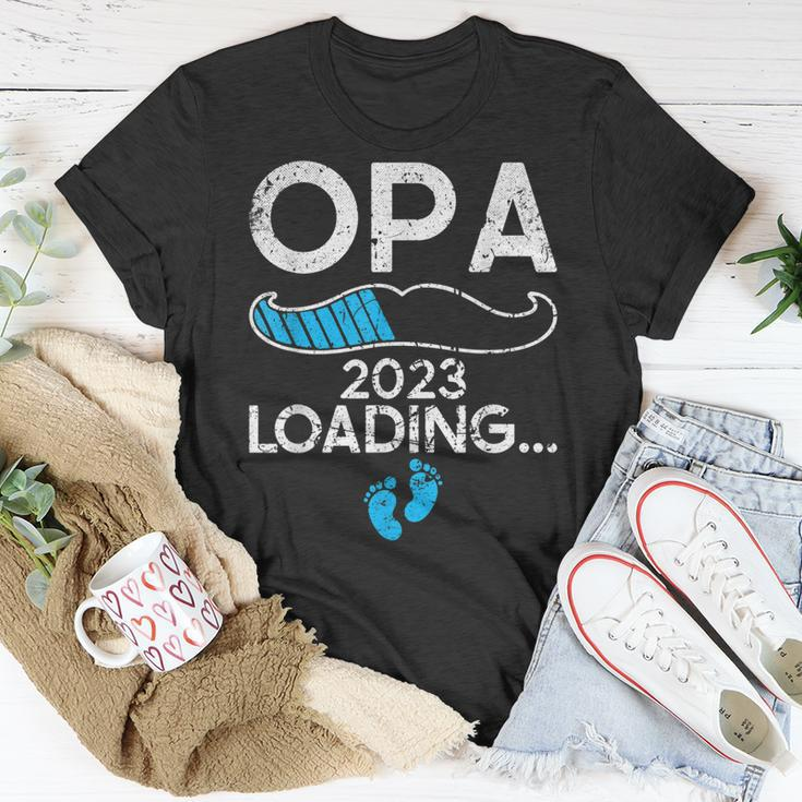 Ich Werde Opa 2023 Loading Schwangerschaft Verkündung T-Shirt Lustige Geschenke
