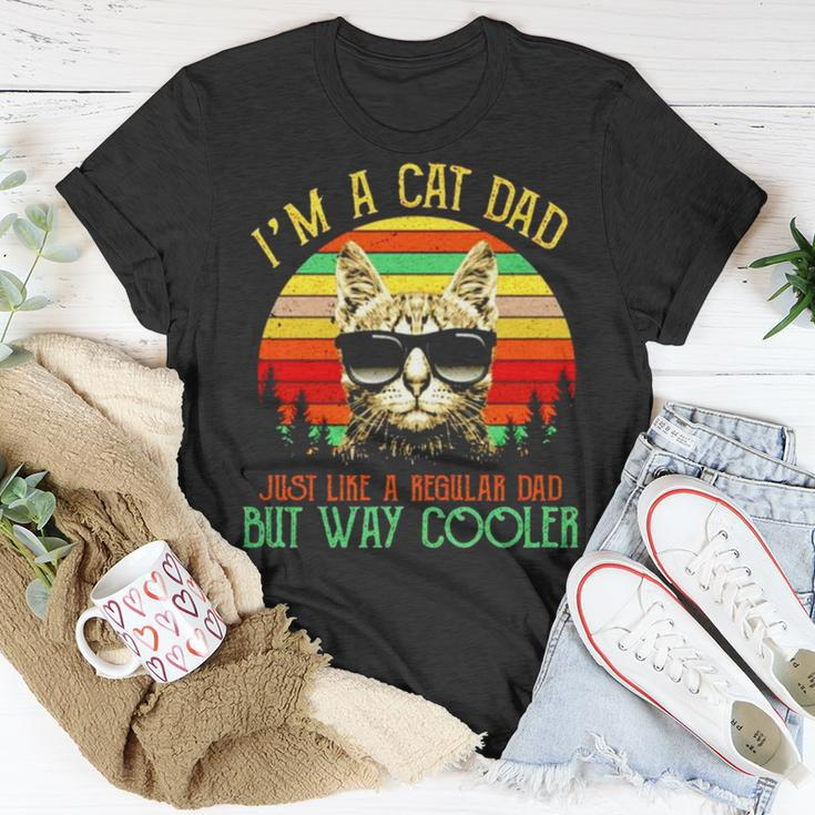 I’M A Cat Dad Just Like A Regular Dad But Way Cooler Vintage Unisex T-Shirt Unique Gifts