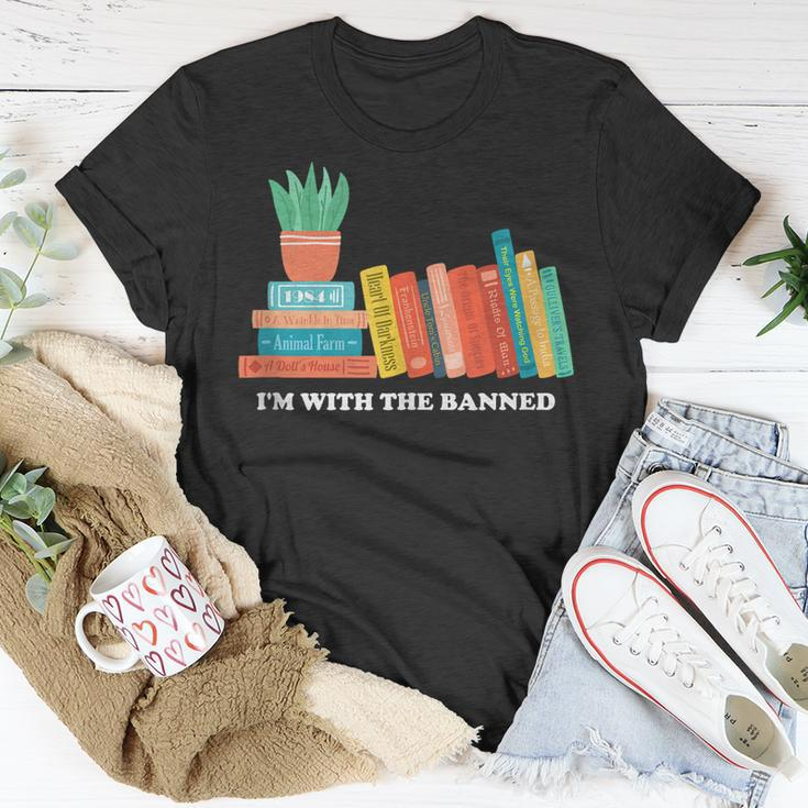 Im With The Banned Books Unisex T-Shirt Unique Gifts