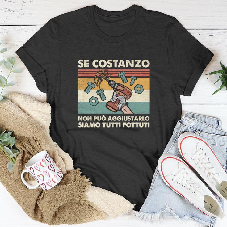 Italienisches Humor T-Shirt Se Costanzo non può aggiustarlo, Lustige Spruch Grafik Lustige Geschenke