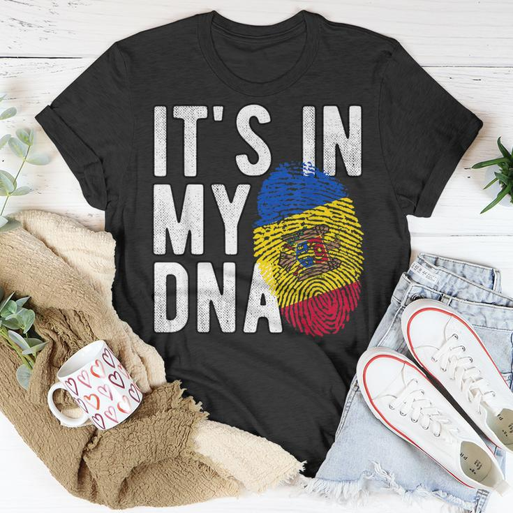 Its In My Dna Moldawien Flagge Fingerabdruck T-Shirt Lustige Geschenke