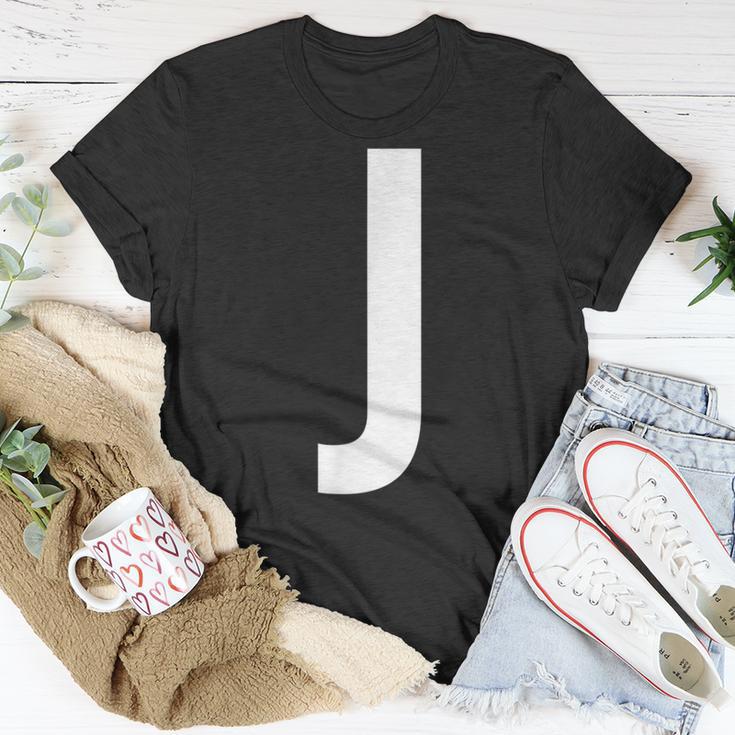 J Buchstabe Zahl Symbol Alphabet Initiale T-Shirt Lustige Geschenke