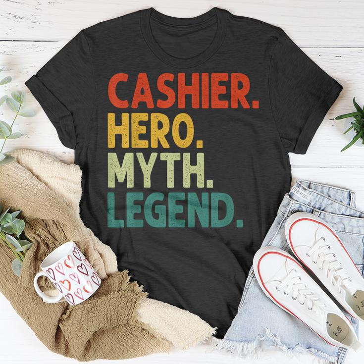 Kassierer Hero Myth Legend Retro-Kassierer Im Vintage-Stil T-Shirt Lustige Geschenke