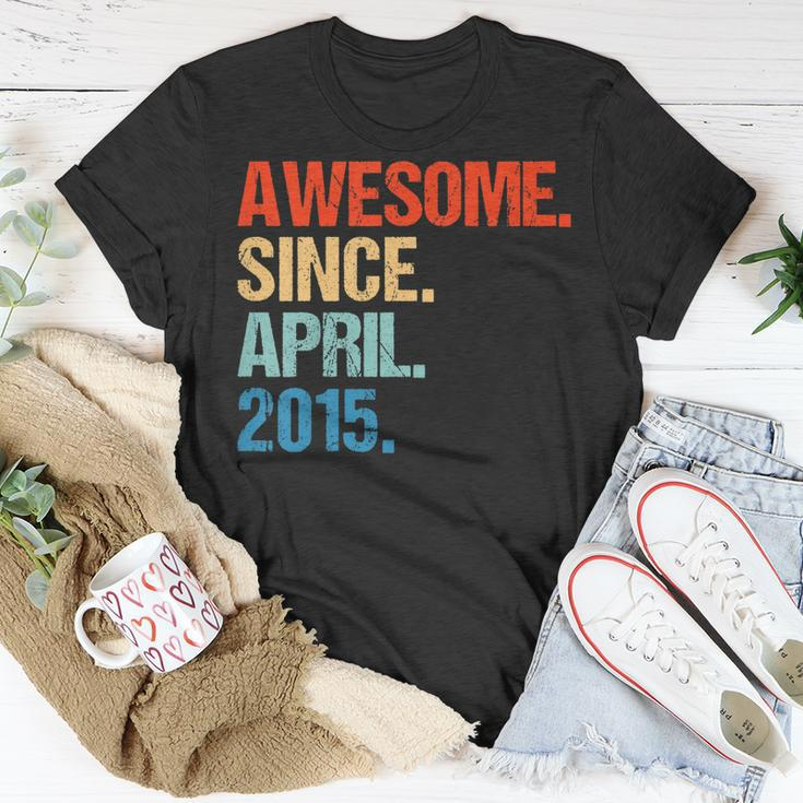 Kids Born In April 2015 4 Years OldShirt 4Th Birthday Gift Unisex T-Shirt Unique Gifts