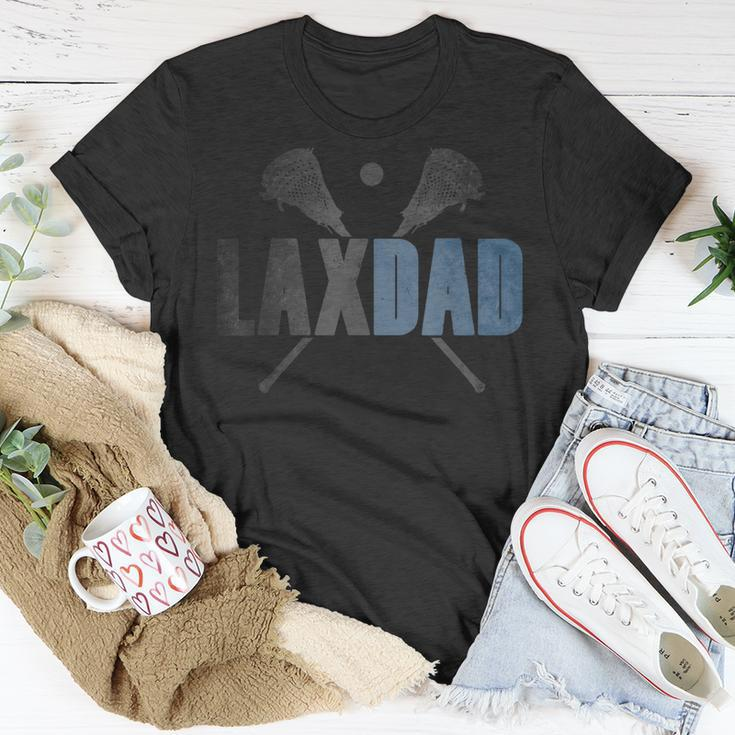 Mens Lax Dad Lacrosse Player Father Coach Sticks Vintage Graphic T-Shirt Funny Gifts