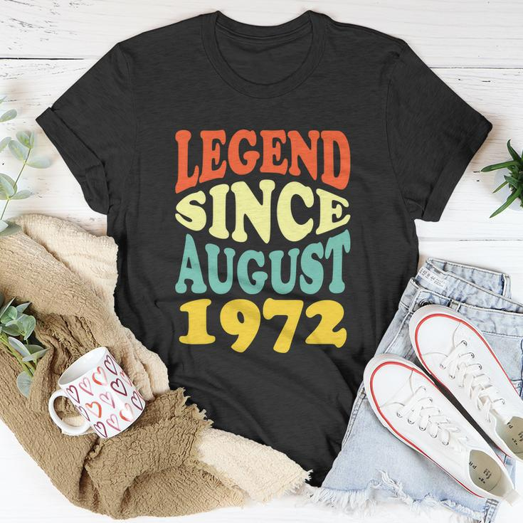 Legend Since August 1972 Funny 50Th Birthday Unisex T-Shirt Unique Gifts