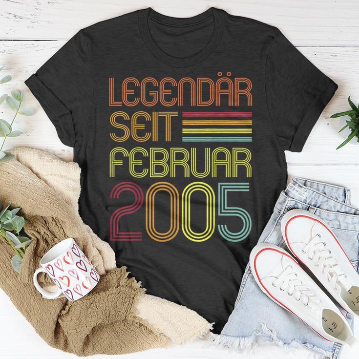 Legendär Seit Februar 2005 Geschenk 18 Geburtstag T-Shirt Lustige Geschenke