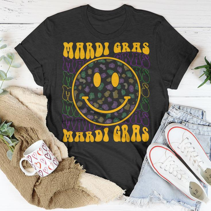 Leopard Hippie Face Retro Groovy Mardi Gras T-shirt Personalized Gifts