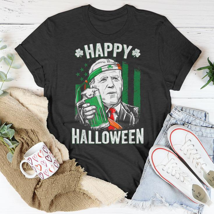Leprechaun Biden Happy Halloween For St Patricks Day T-Shirt Funny Gifts