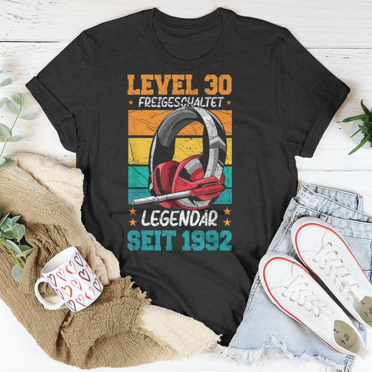 Level 30 Jahre Geburtstags Mann Gamer 1992 Geburtstag T-Shirt Lustige Geschenke