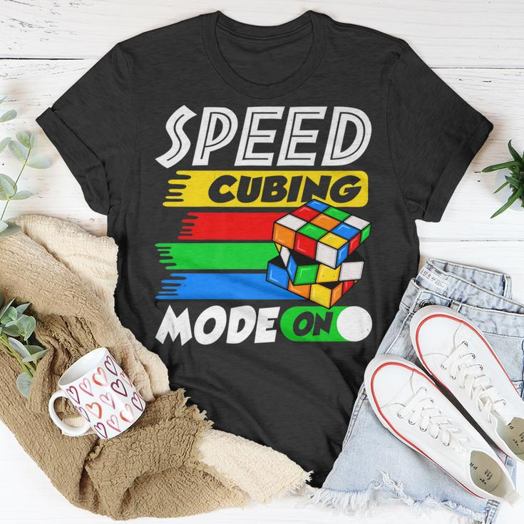 Lover Speed Cubing Mode On Cube Puzzle Cuber T-Shirt Funny Gifts