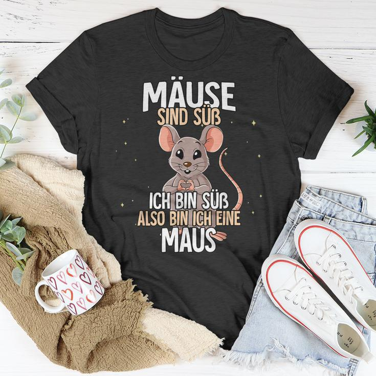 Lustiges Mäuse-Motiv T-Shirt, Ich bin eine Maus Spruch, Schwarz Lustige Geschenke