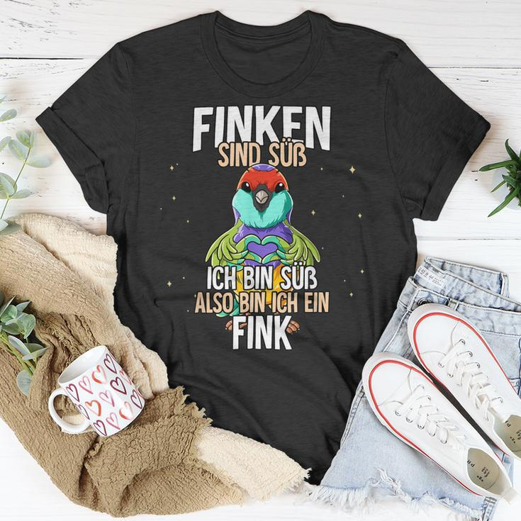 Lustiges Papageien-T-Shirt Finken sind süß, also bin ich ein Fink Lustige Geschenke