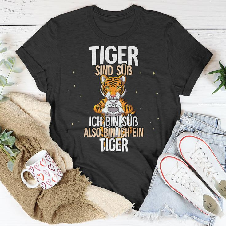 Lustiges Tiger T-Shirt Tiger sind süß, also bin ich ein Tiger, Witziges Spruch-Shirt Lustige Geschenke