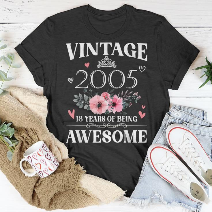 Made In 2005 18 Year Old 18Th Birthday For Girl T-shirt Personalized Gifts