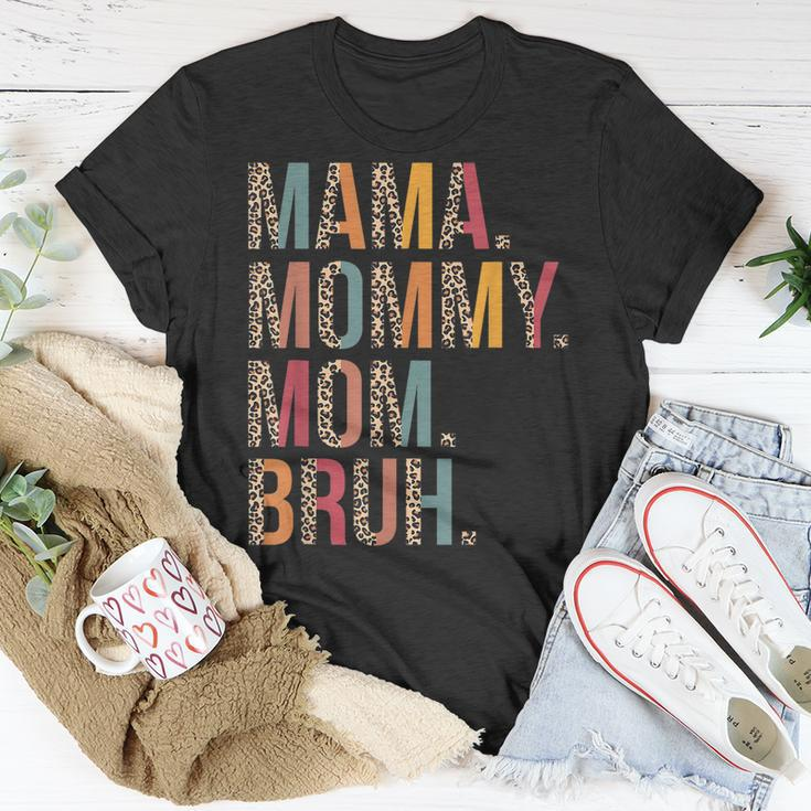 Mama Mommy Mom Bruh Mommy And Me Leopard Mothers Day Gifts Unisex T-Shirt Unique Gifts