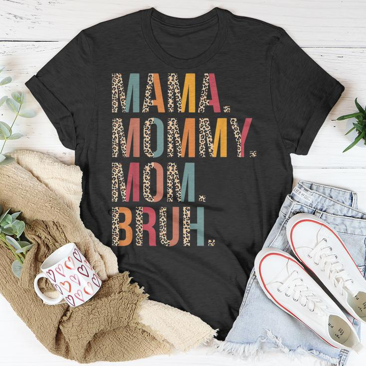 Mama Mommy Mom Bruh Mommy And Me Leopard Mothers Day Unisex T-Shirt Unique Gifts