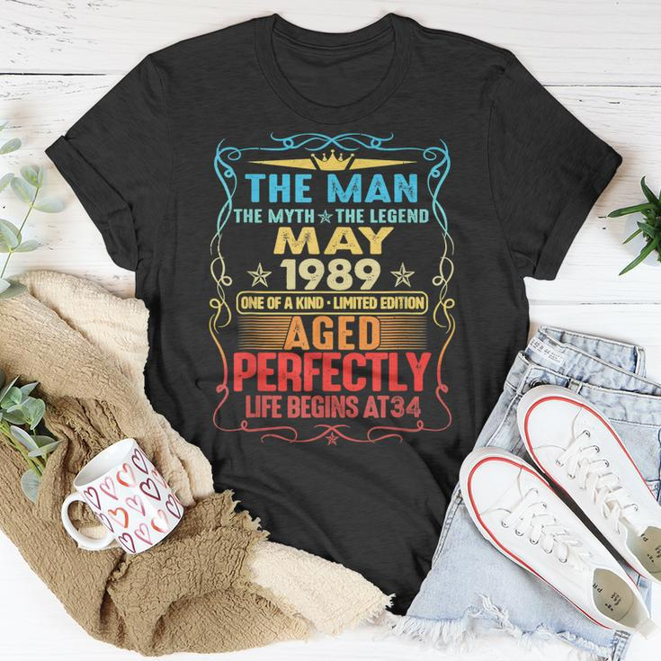 May 1989 The Man Myth Legend 34 Year Old Birthday Gifts Unisex T-Shirt Funny Gifts