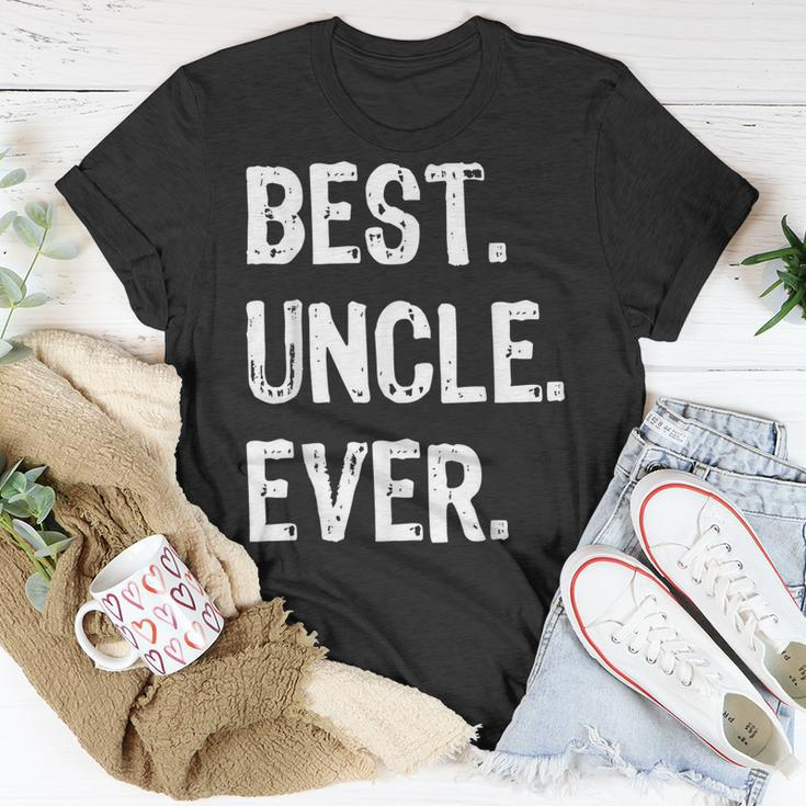 Mens Best Uncle Ever Gift Fathers Day Unisex T-Shirt Unique Gifts