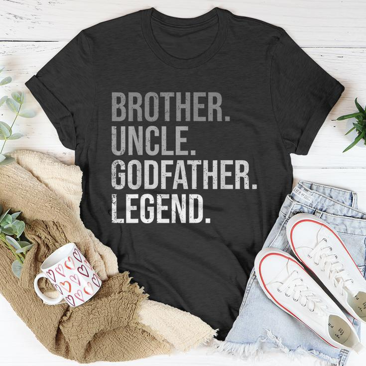 Mens Brother Uncle Godfather Legend Fun Best Funny Uncle Unisex T-Shirt Unique Gifts