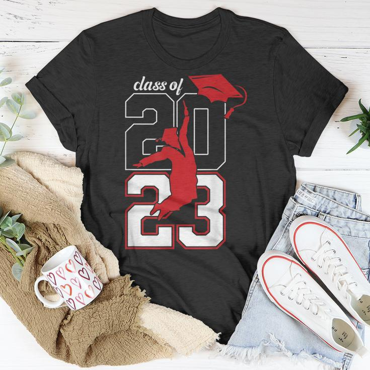 Mens Class Of 2023 Senior Grad Jumping Graduation Unisex T-Shirt Unique Gifts