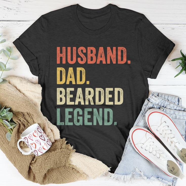 Mens Funny Bearded Husband Dad Beard Legend Vintage Gift Unisex T-Shirt Unique Gifts