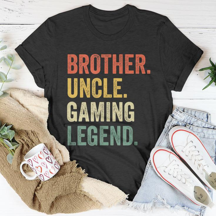 Mens Funny Gamer Brother Uncle Gaming Legend Vintage Video Game Tshirt Unisex T-Shirt Unique Gifts