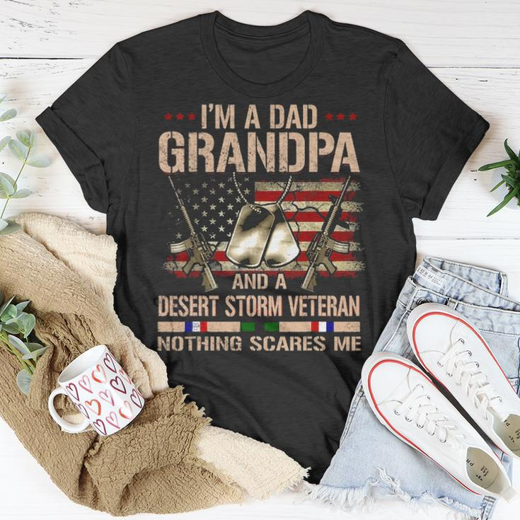 Mens I Am Veteran Grandpa Desert Storm Veteran Gift Memorial Day Unisex T-Shirt Funny Gifts