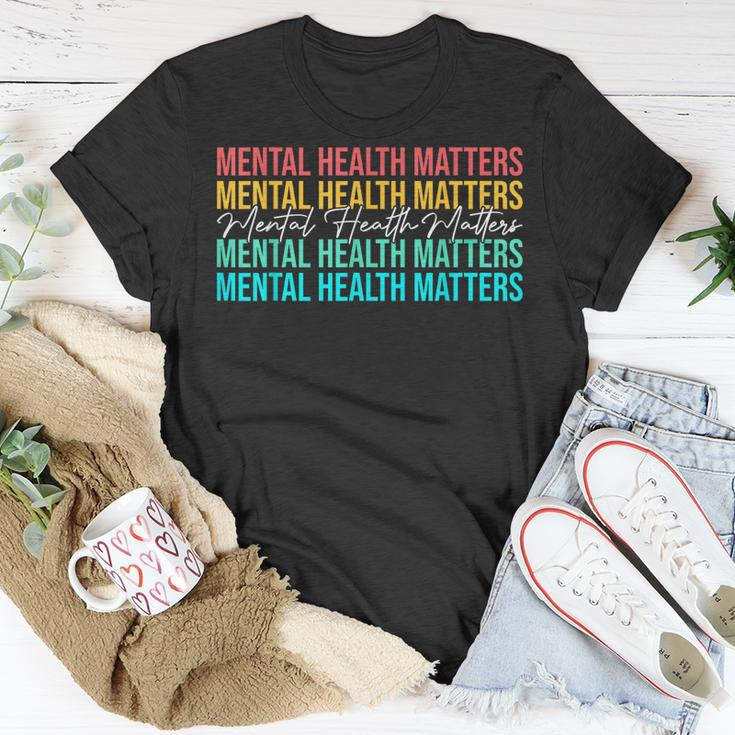 Mental Health Matters Awareness Month Mental Health Unisex T-Shirt Unique Gifts