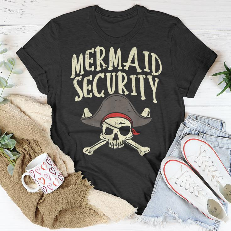 Mermaid Security Pirate Matching Family Party Dad Brother Unisex T-Shirt Unique Gifts
