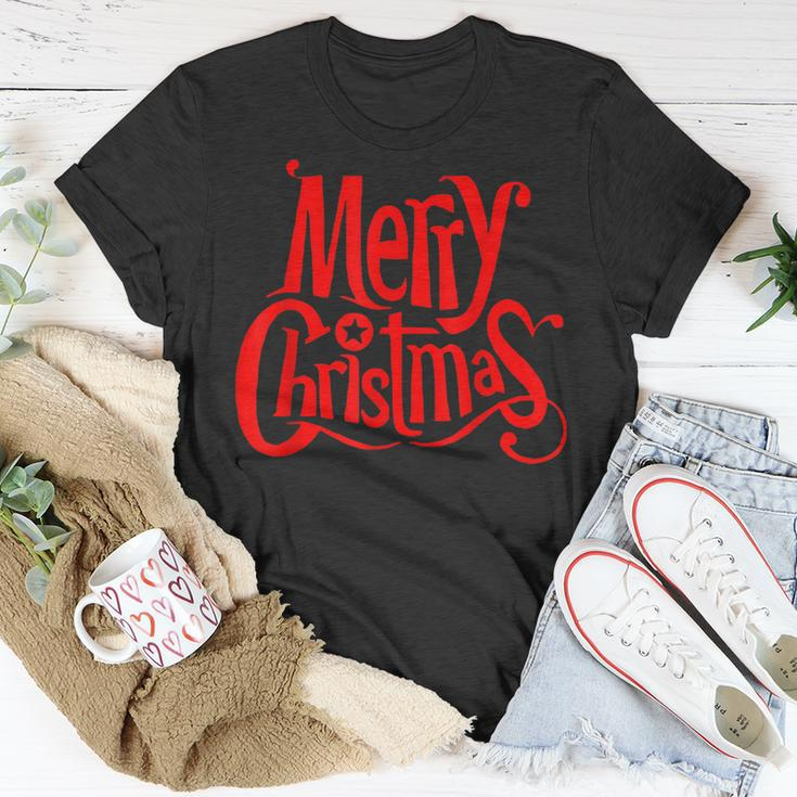 Merry Christmas Weihnachts Spruch Dekoration Damen Herren V5 T-Shirt Lustige Geschenke