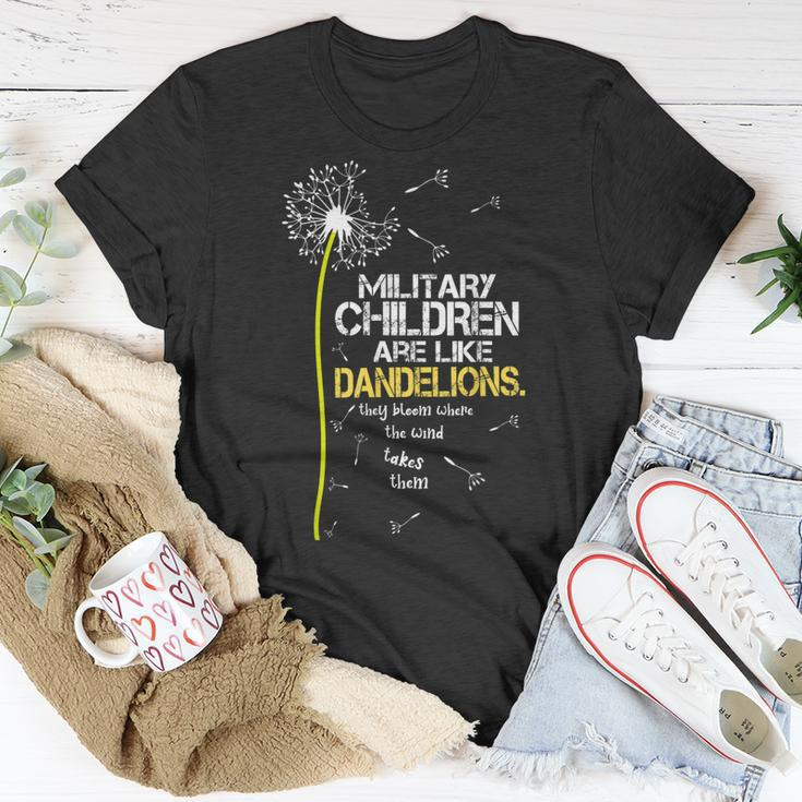 Military Children Are Like Dandelions They Bloom Unisex T-Shirt Unique Gifts